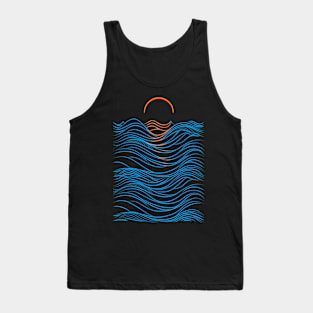 Sunset and Waves Tank Top